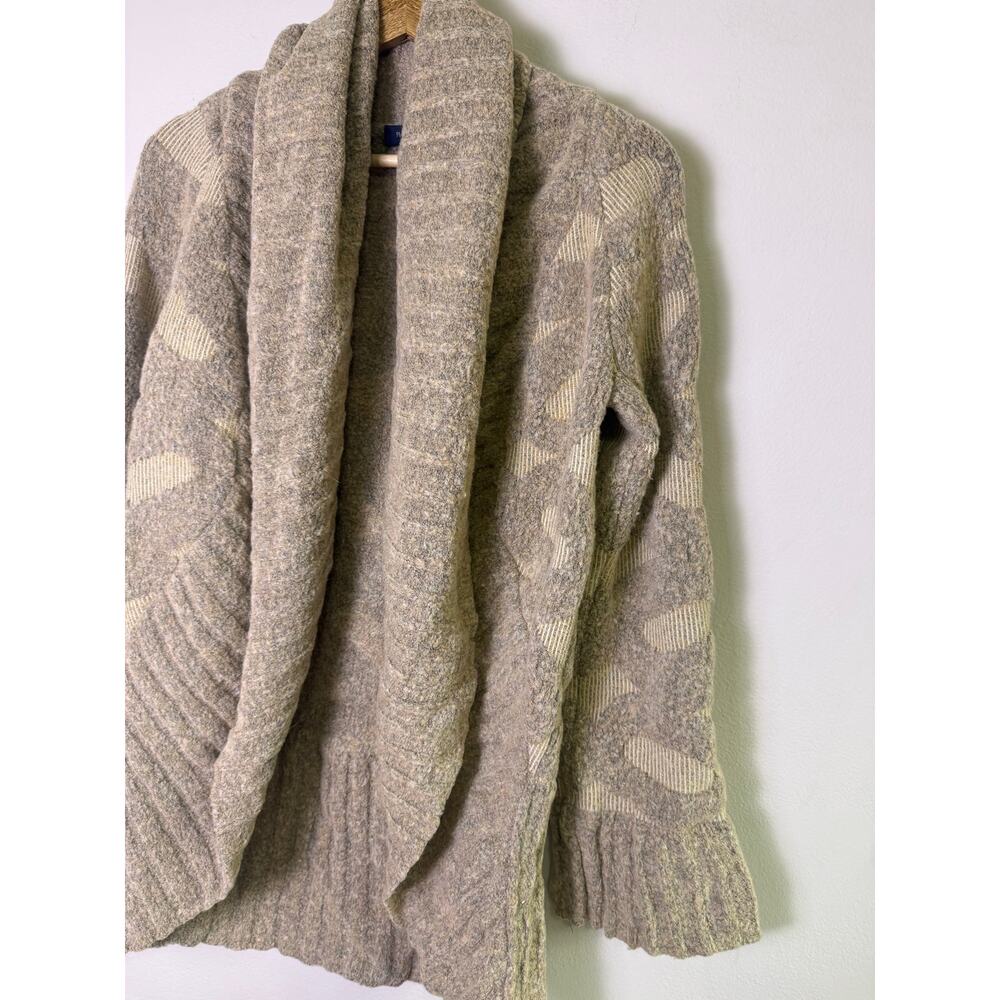Piazza Sempione Made in Italy Shawl Collar Open Front Knit Sweater Cardigan - Picture 2 of 6